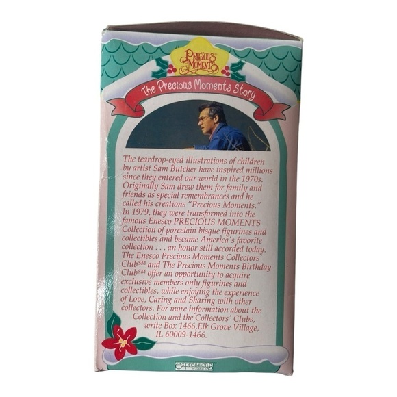 Vintage Enesco 1996 Precious Moments Boy With Christmas Tree Holiday Ornament - Picture 3 of 6